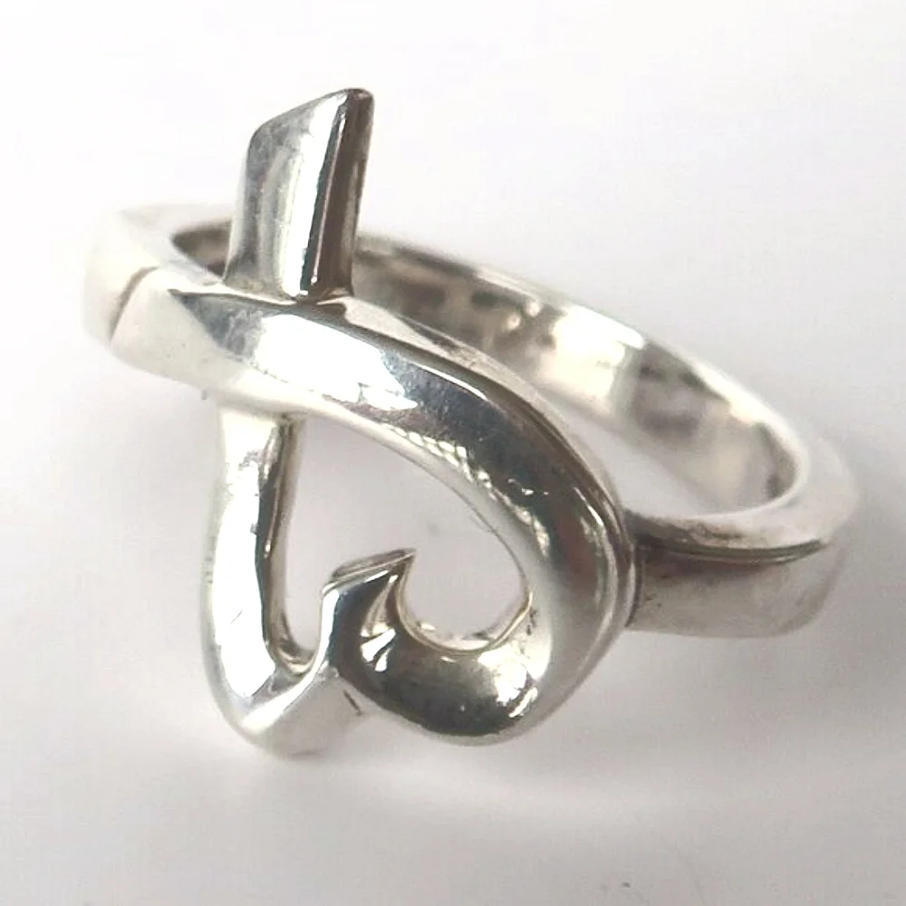 Tiffany & Co. Paloma Picasso Loving Heart Sterling Silver Ring